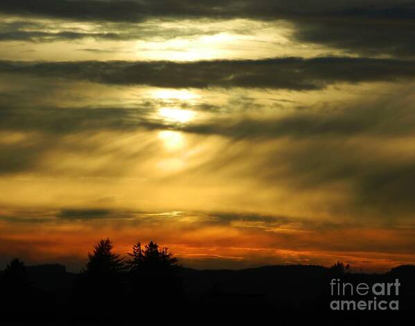 Fire Art Print featuring the photograph Fire Sunset 3 by Gallery Of Hope 
