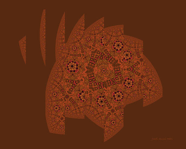 Elephant Art Print featuring the digital art Floating Elephant by Judi Suni Hall