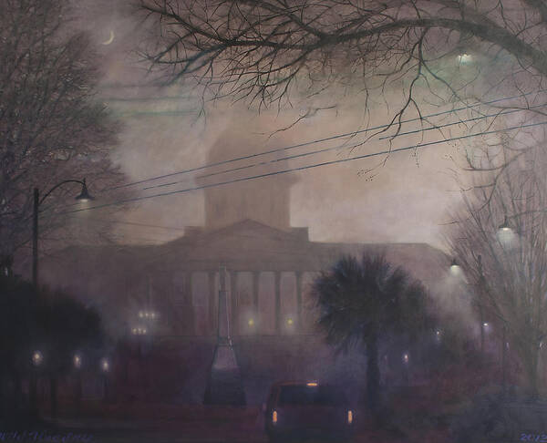 Dome Art Print featuring the painting Foggy Dome by Blue Sky