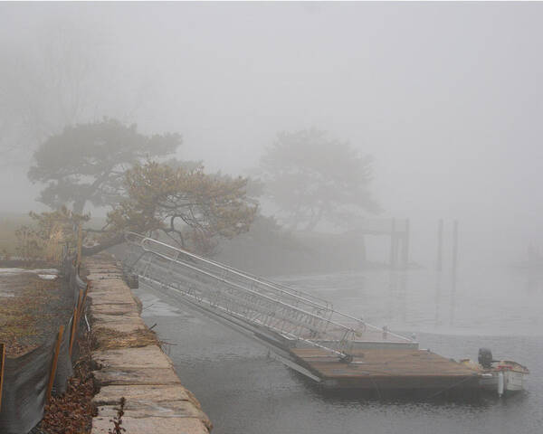 Harbor Art Print featuring the photograph Foggy Winter Harbor by Margie Avellino