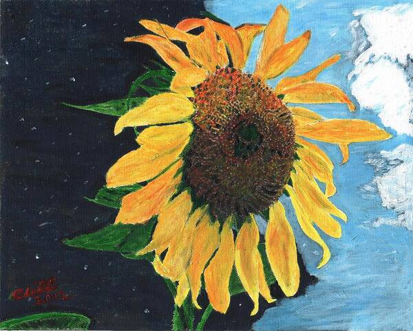 Yellow Art Print featuring the painting Follow the Sun by Cliff Wilson