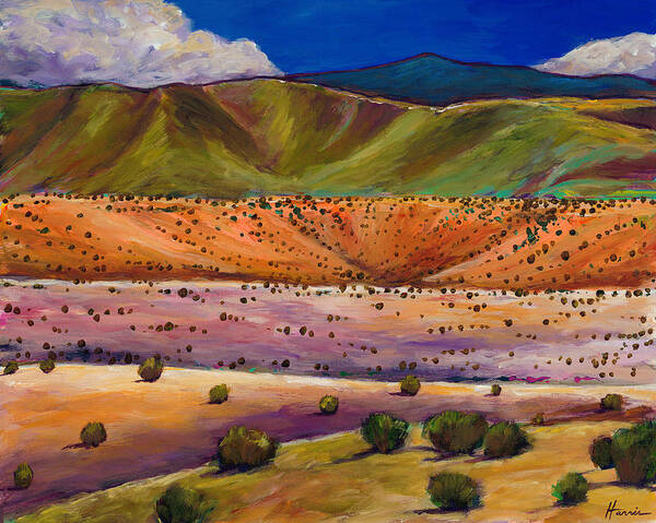 New Mexico Art Print featuring the painting Foothill Approach by Johnathan Harris