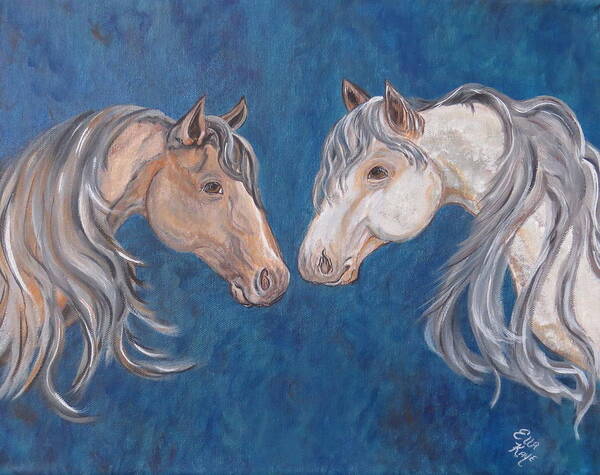 Horse Art Print featuring the painting Free Spirits by Ella Kaye Dickey