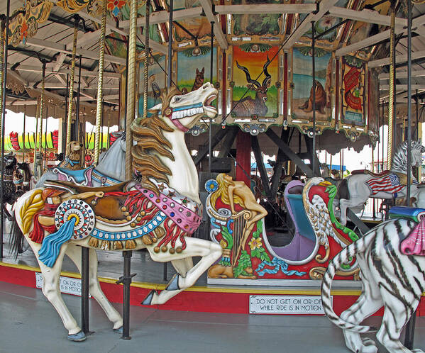 Carousel Art Print featuring the photograph Fun and Colorful by Barbara McDevitt