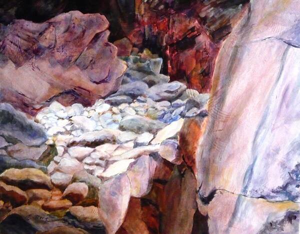 Rocks Art Print featuring the painting Gems from Heaven by Betty M M Wong