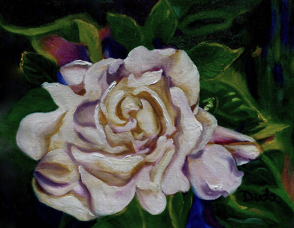Oil Painting Art Print featuring the painting Gorgeous Gardenia by Susan Duda