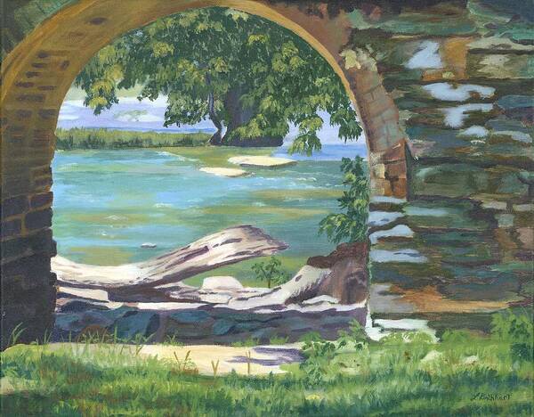 Harper's Ferry Art Print featuring the painting Harper's Arch by Lynne Reichhart
