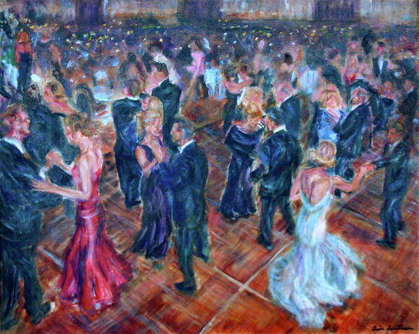 Dancing Art Print featuring the painting Having a Ball - Dancers by Quin Sweetman