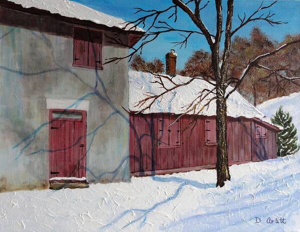  Toronto Art Print featuring the painting Helliwell House Todmorden by Diane Arlitt