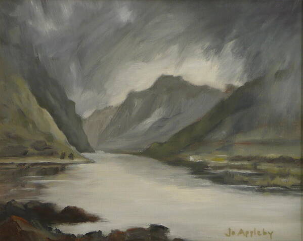 Scotland Art Print featuring the painting Highland Storm by Jo Appleby