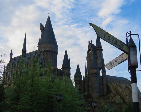 Kathy Long Art Print featuring the photograph Hogwarts Castle with Signs by Kathy Long