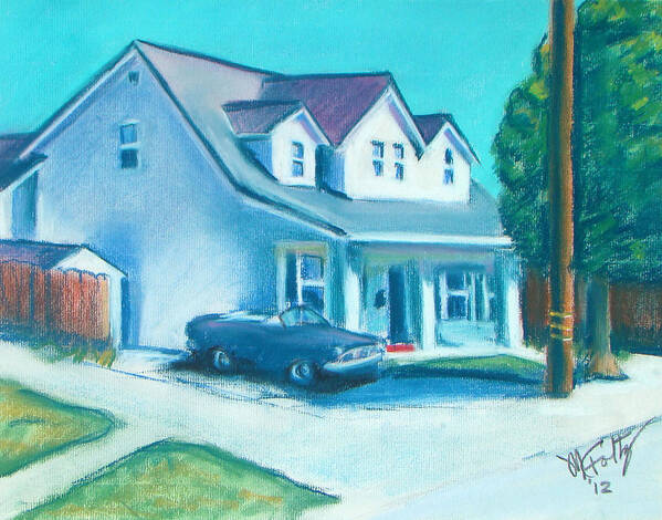 House Art Art Print featuring the painting Hollister Home by Michael Foltz