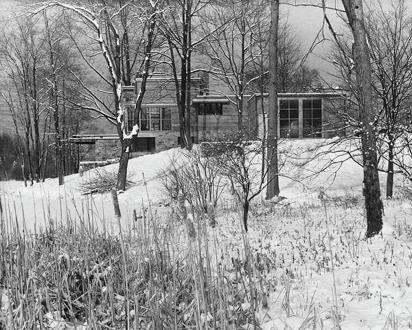 #new2022 Art Print featuring the photograph Edward Steichen's Connecticut Home In Snow by Edward Steichen
