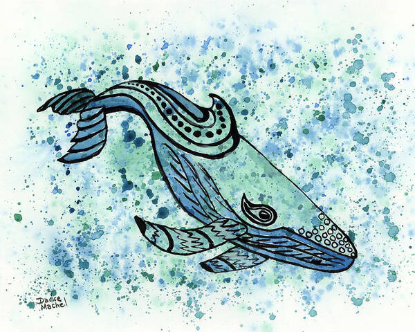 Animal Art Print featuring the painting Humpback Whale by Darice Machel McGuire