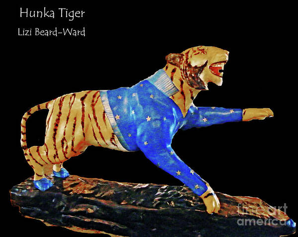 Tiger Art Print featuring the mixed media Hunka Hunka Tiger University of Memphis by Lizi Beard-Ward