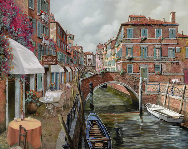 Venice Art Print featuring the painting Il Fosso Ombroso by Guido Borelli