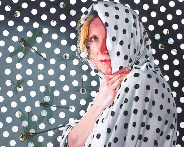 Polka Dots Art Print featuring the painting Illusion by Denny Bond