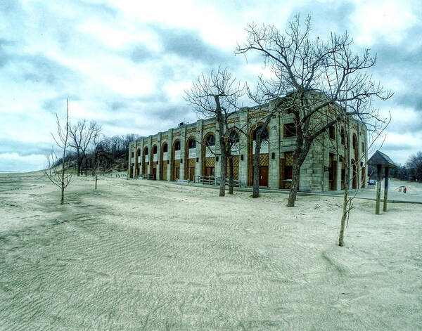 Indiana Dunes Art Print featuring the photograph Indiana Dunes Pavilion by Jackson Pearson
