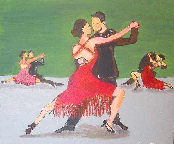 Tango Dance Latin Art Print featuring the painting It takes two to Tango by Jennylynd James