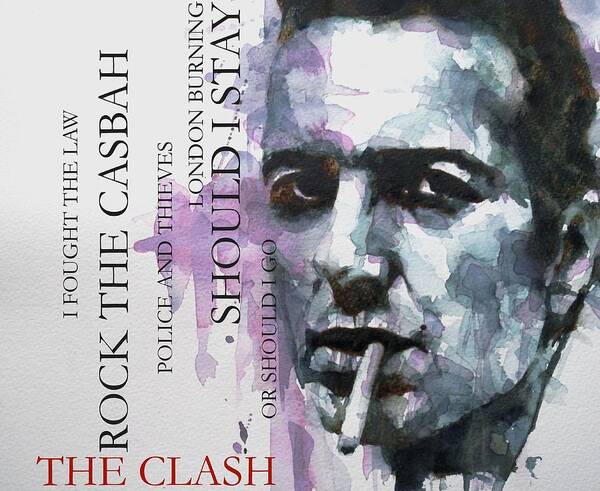 The Clash Art Print featuring the painting Joe Strummer by Paul Lovering