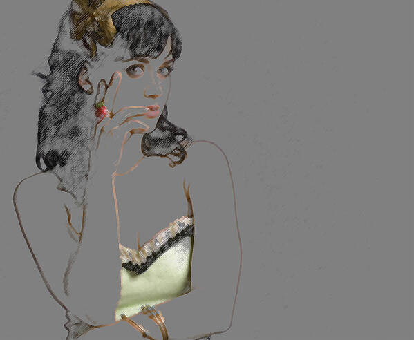 Katy Perry Art Print featuring the digital art Katy Perry by Marvin Blaine