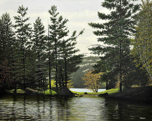 Algonquin 2014 Art Print featuring the painting Killarney by Kenneth M Kirsch