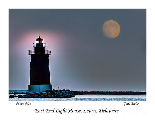 Lighthouse Art Print featuring the photograph Lighthouse at Dusk by Gene Bleile Photography 