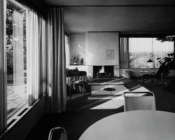 Home Art Print featuring the photograph Living Room In Mr. And Mrs. Walter Gropius' House by Robert M. Damora