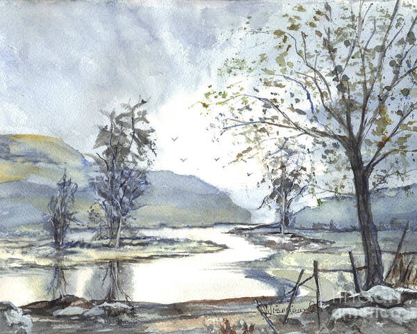 Watercolor Art Print featuring the painting Loch Goil Scotland by Carol Wisniewski