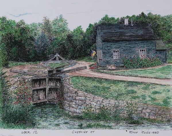 Americana Art Print featuring the painting Lock 12 Color by Tony Ruggiero