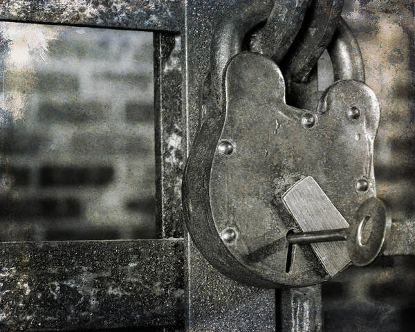 Jail Art Print featuring the photograph Lock and Key by Jeff Mize