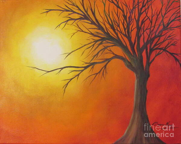 Tree Art Print featuring the painting Lone Tree by Denise Hoag