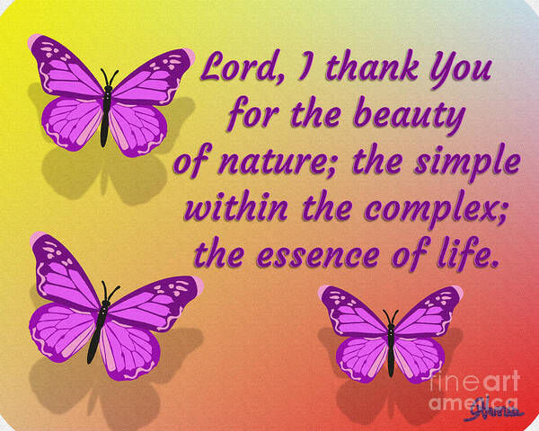 Lord I Thank You For The Beauty Of Nature Art Print featuring the digital art Lord I Thank You for the Beauty of Nature by Pharris Art