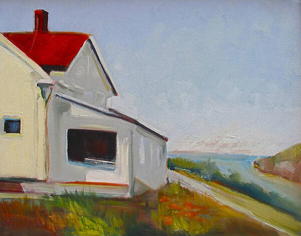 House Art Print featuring the painting Marin Headlands House by Suzanne Giuriati Cerny
