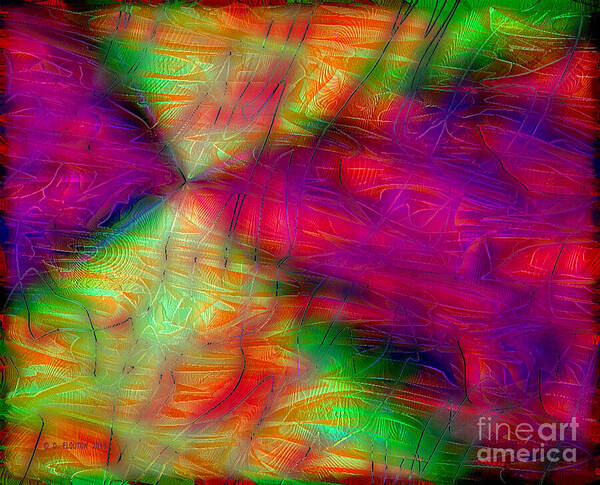 Abstract Art Print featuring the digital art Meeting of the Minds by Dee Flouton