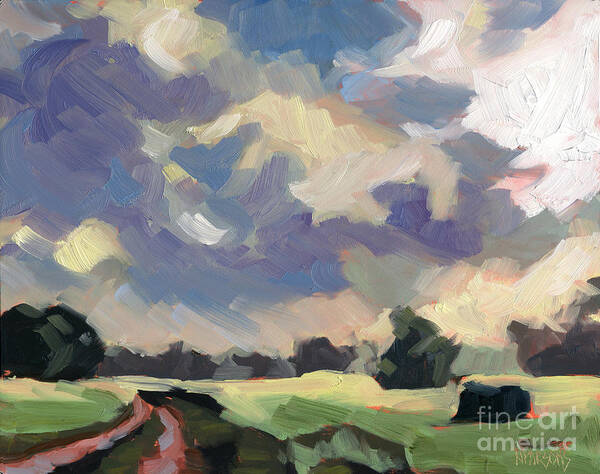 Clouds Art Print featuring the painting Morning Melody by Nancy Parsons