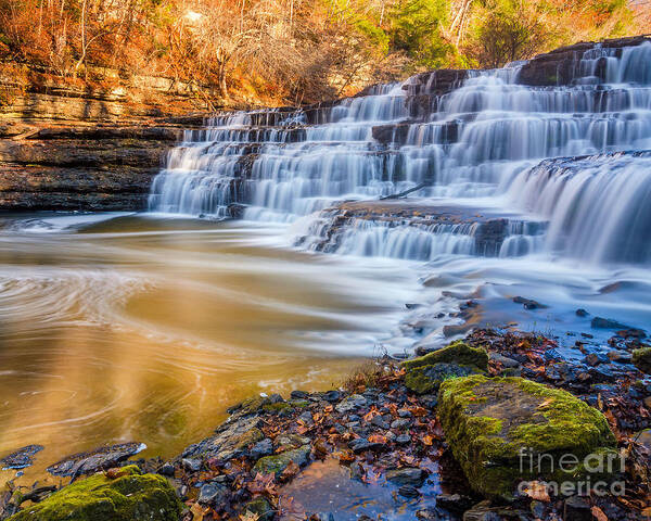 Burgess Falls State Park Tn Art Print featuring the photograph Morning on the Upper Falls by Anthony Heflin