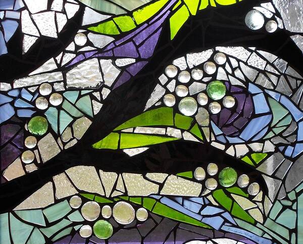 Spring Art Print featuring the glass art Mosaic Stained Glass - Spring by Catherine Van Der Woerd