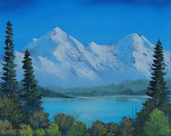 Mountain Art Print featuring the painting Mountain Outlook by Bob Williams