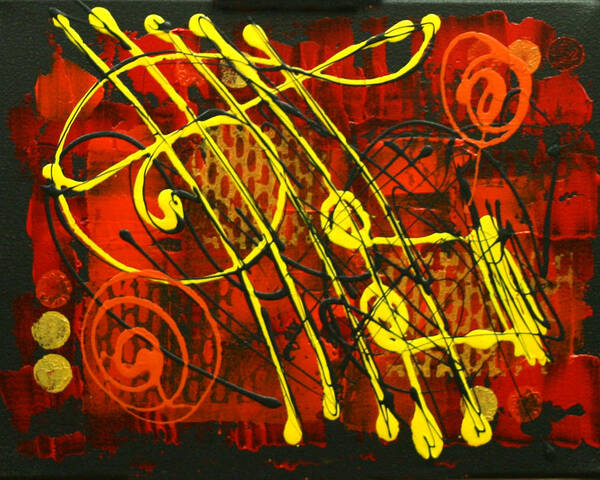 Paintings Paintings Art Print featuring the painting Music 3 by Leon Zernitsky