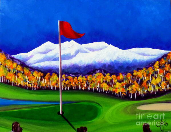 Golf Art Print featuring the painting Never Enough by Jackie Carpenter
