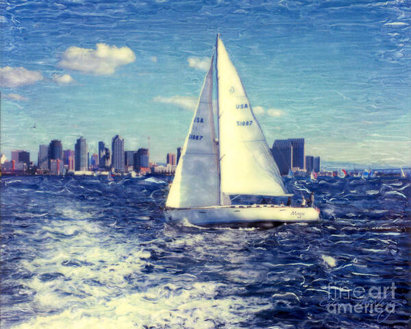 New Years Day Sailing Art Print featuring the photograph New Years Day Sailing by Glenn McNary