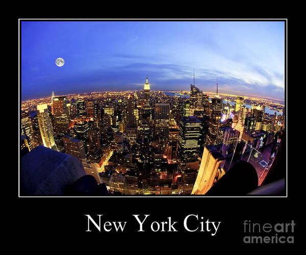 City Art Print featuring the photograph New York City Skyline by Anthony Sacco