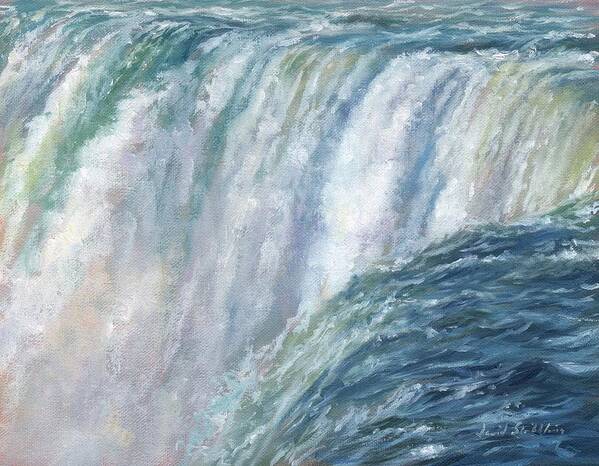Niagara Art Print featuring the painting Niagara Falls by David Stribbling