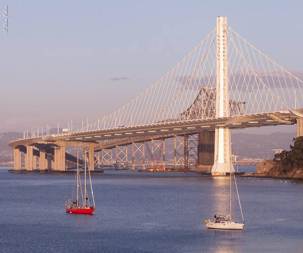 California Art Print featuring the photograph Oakland Bridge by Alexander Fedin