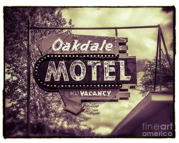 Sign Art Print featuring the photograph Old Oakdale by Perry Webster