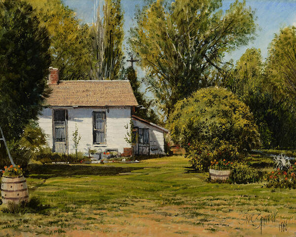 Idaho Homestead Art Print featuring the painting Only a Memory by Steve Spencer