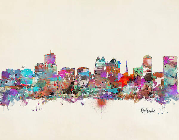 Orlando Florida Art Print featuring the painting Orlando Florida by Bri Buckley