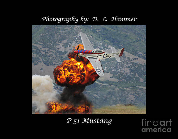 Air Show Hill Afb Art Print featuring the photograph P-51 Mustang by Dennis Hammer