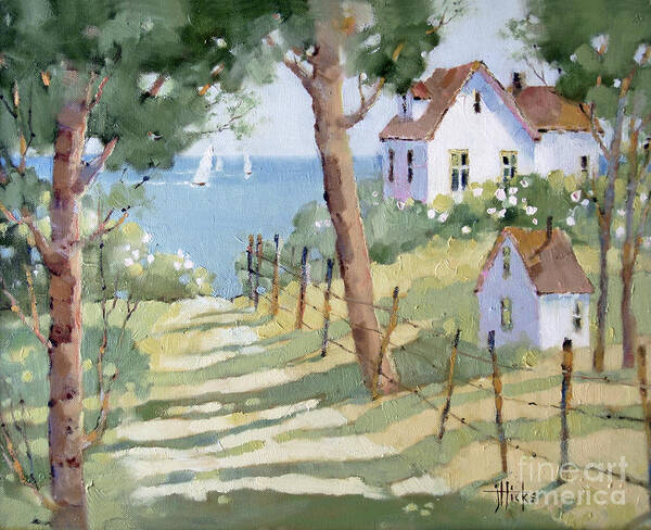 Nantucket Art Print featuring the painting Perfectly Peaceful Nantucket by Joyce Hicks